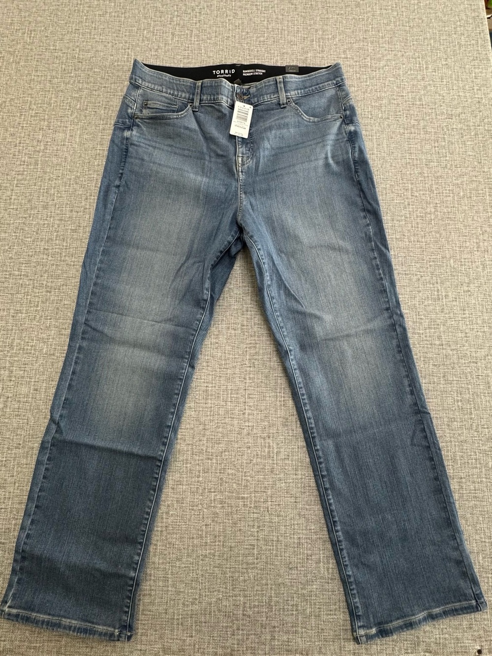 torrid Straight-Leg Jeans in Faded Blue Wash